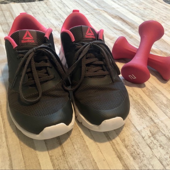 Reebok Sublite Dark Grey/Pink - 7.5 - Picture 1 of 9